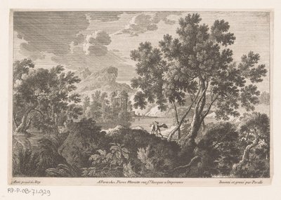 Landschap met ruïne door Nicolas Perelle