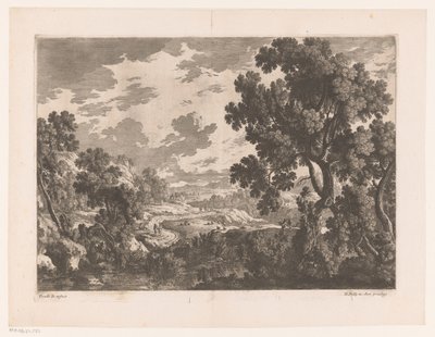 Rivierlandschap met bochtige weg door Nicolas Perelle