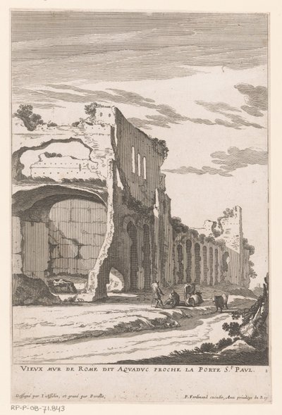 Ruïne van een aquaduct in Rome door Nicolas Perelle
