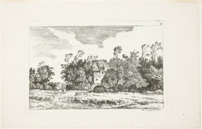 Landschap, uit Deuxieme Cahier de Paysage door Nicolas Perignon