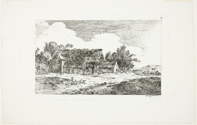 Landschap, uit Deuxieme Cahier de Paysage door Nicolas Perignon