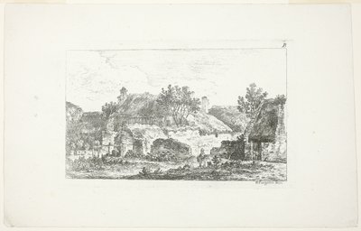 Landschap, uit Deuxieme Cahier de Paysage door Nicolas Perignon