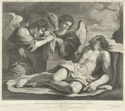 Bewening van Christus door engelen door Nicolas Pitau (I)