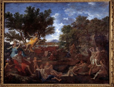 Apollo verliefd op Daphne door Nicolas Poussin