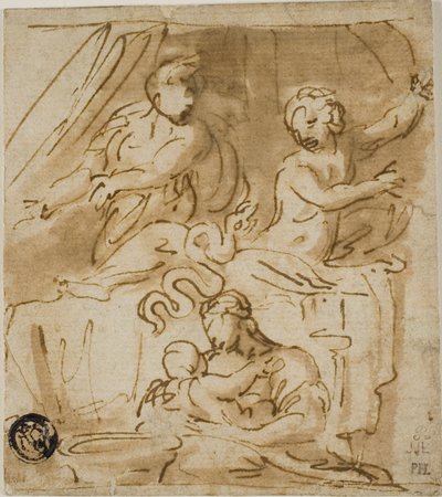 Geboorte van Alexander door Nicolas Poussin
