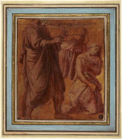 Christus en de overspelige vrouw door Nicolas Poussin