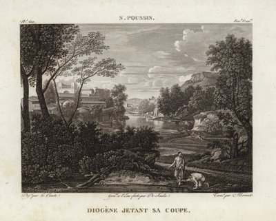Diogene Werpt Zijn Beker Weg door Nicolas Poussin