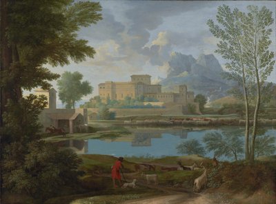 Landschap met rust (Un Tem[p]s calme et serein) door Nicolas Poussin