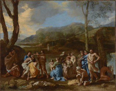 Johannes doopt in de Jordaan door Nicolas Poussin