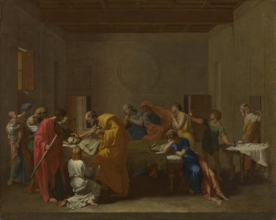 Zeven Sacramenten: Laatste Oliesel, ca. 1637-1640 door Nicolas Poussin