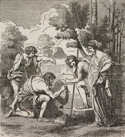 Herders van Arcadië (illustratie) door Nicolas Poussin