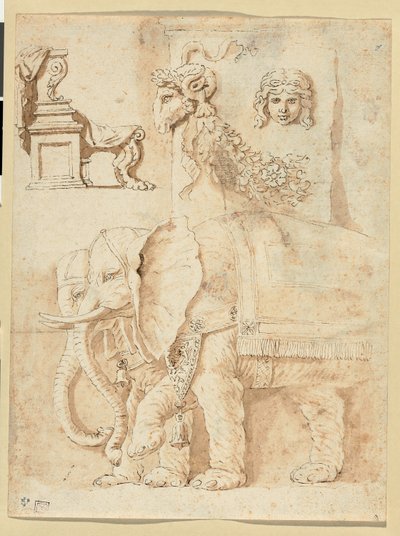 Studies naar Andrea Mantegna, Giulio Romano en de Antieken door Nicolas Poussin