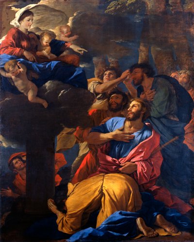 De verschijning van de Maagd aan Sint Jacobus de Meerdere, ca. 1629-1630 door Nicolas Poussin