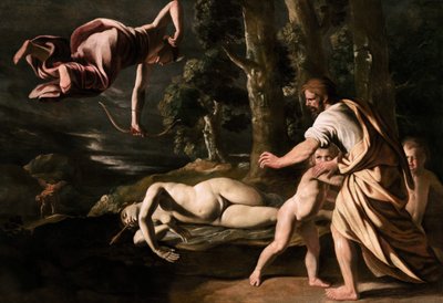 De dood van Chione door Nicolas Poussin