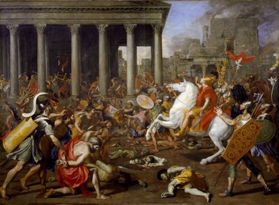 De verwoesting van de tempels in Jeruzalem door Titus door Nicolas Poussin
