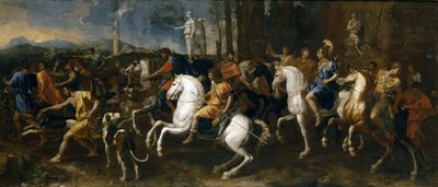 De Jacht van Meleager, 1634-9 door Nicolas Poussin