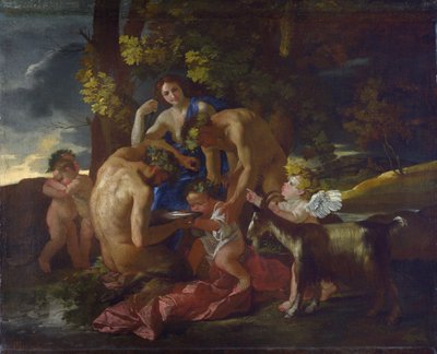 De Voeding van Bacchus, ca.1628-29 door Nicolas Poussin