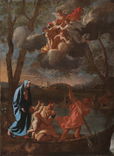 De terugkeer van de Heilige Familie naar Nazareth, ca. 1627 door Nicolas Poussin
