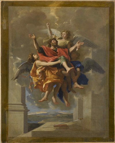 De extase van Sint Paulus, 1650 door Nicolas Poussin