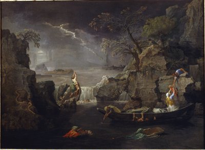 Winter of zondvloed door Nicolas Poussin