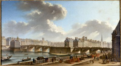 Pont Neuf en de stadsgezichten vanaf de Conti-kade, ca. 1772 door Nicolas Raguenet