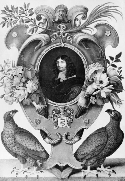 Portret van Jean-Baptiste Colbert (1619-1683), Franse staatsman, gravure door Nicolas Robert (1614-1685) door Nicolas Robert