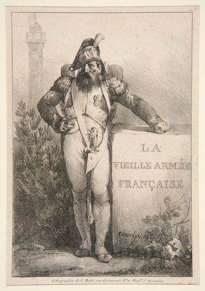 Frontispice voor de serie La Vieille Armee Francaise door Nicolas Toussaint Charlet