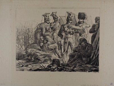 Lansiers op bivak door Nicolas Toussaint Charlet