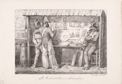 De lithografieverkoper door Nicolas Toussaint Charlet