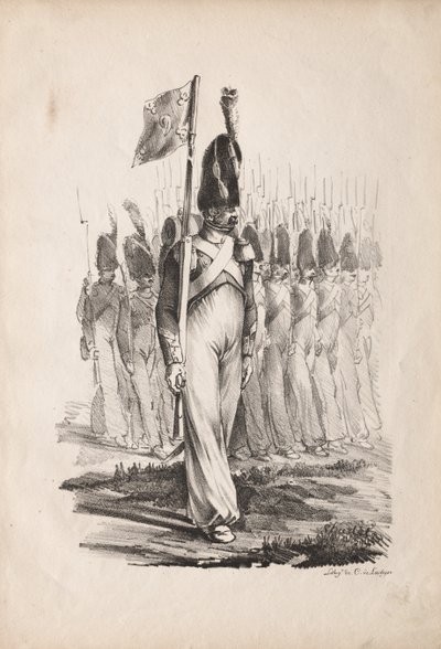 Militaire Kostuums: Karabiniers Sergeant, Algemene Gids door Nicolas Toussaint Charlet
