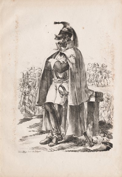 Militaire Kostuums: Cavalerist, 1814-1818 door Nicolas Toussaint Charlet