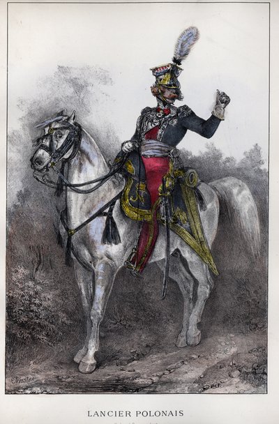 Officier Poolse Lansiers van de Keizerlijke Garde. door Nicolas Toussaint Charlet
