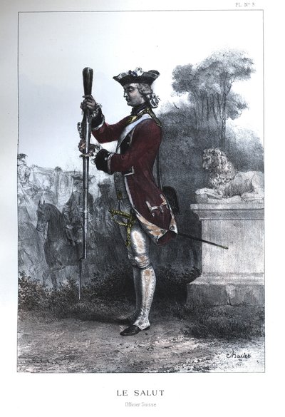 Officier van de Zwitserse Garde door Nicolas Toussaint Charlet