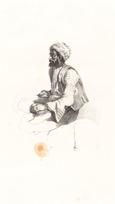 Zittende Turk door Nicolas Toussaint Charlet