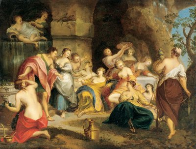 Telemachus op het eiland van Calypso door Nicolas Vleughels