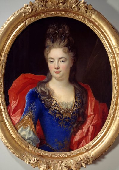 Portret van Anne Genevieve door Levis Ventadour, prinses van Rohan (geb. 1673) Schilderij door Nicolas de Largilliere (1656-1746) door Nicolas de Largillière