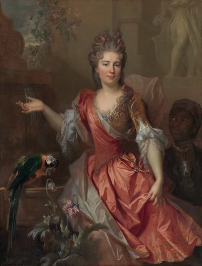 Portret van een vrouw, mogelijk Madame Claude Lambert de Thorigny door Nicolas de Largillière