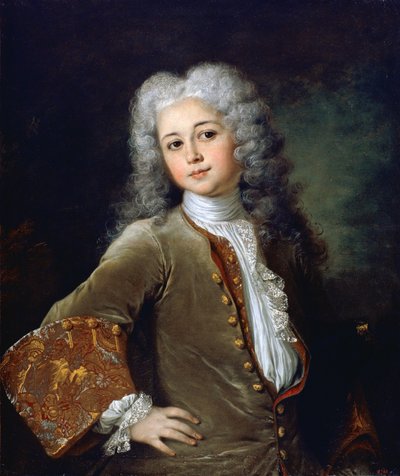 Portret van een jonge man met een pruik door Nicolas de Largillière