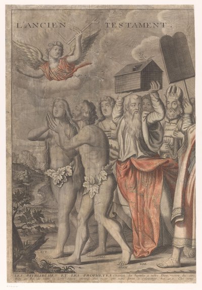 Triomftocht van Christus met figuren uit het Oude en Nieuwe Testament (eerste deel) door Nicolas de Larmessin (I)