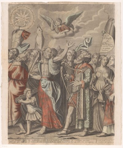 Triomftocht van Christus met figuren uit het Oude en Nieuwe Testament (tweede deel) door Nicolas de Larmessin (I)