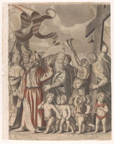 Triomftocht van Christus met figuren uit het Oude en Nieuwe Testament (vierde deel) door Nicolas de Larmessin (I)