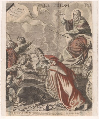 Triomftocht van Christus met figuren uit het Oude en Nieuwe Testament (vijfde deel) door Nicolas de Larmessin (I)