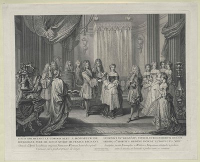 Koning van Frankrijk Lodewijk XIV (gravure) door Nicolas de Larmessin