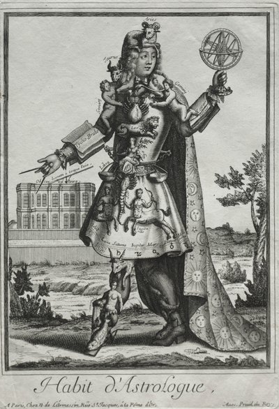 Fantasierijke Kostuums: Kostuum van de Astroloog, ca. 1690 door Nicolas de Larmessin II