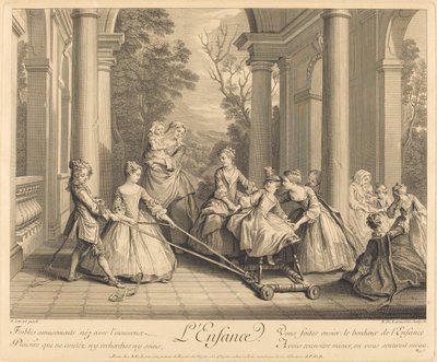 De Kinderjaren door Nicolas de Larmessin IV after Nicolas Lancret