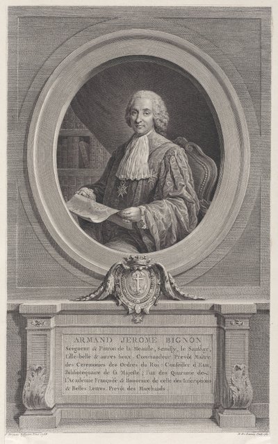 Portret van Armand-Jérôme Bignon, 1769 door Nicolas de Launay