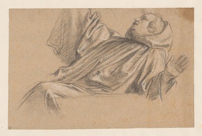 Studie voor de monnik Placidus die uit het water wordt gered door Nicolas de Plattemontagne