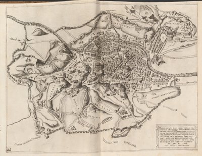 Topografische kaart van het oude Rome door Nicolaus Beatrizet