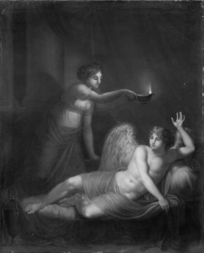 Amor, gewekt door Psyche door Nicolaus Wolff