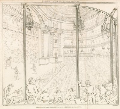 Interieur van Drury Lane Theatre, Londen door Nicolaus von Heideloff